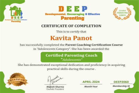 Parent Coaching Certification (Adolescents)