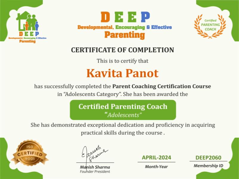 Parent Coaching Certification (Adolescents)